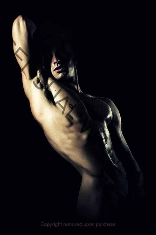 nude male frontal color poster