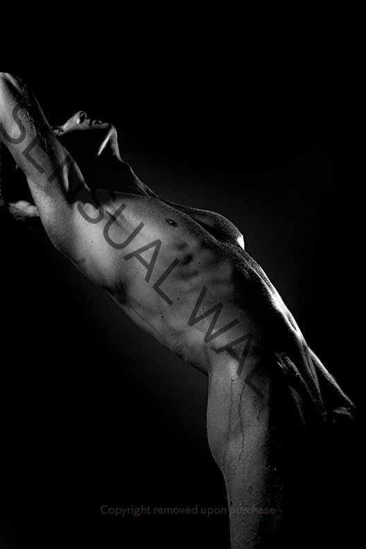 erotic male nude black and white poster